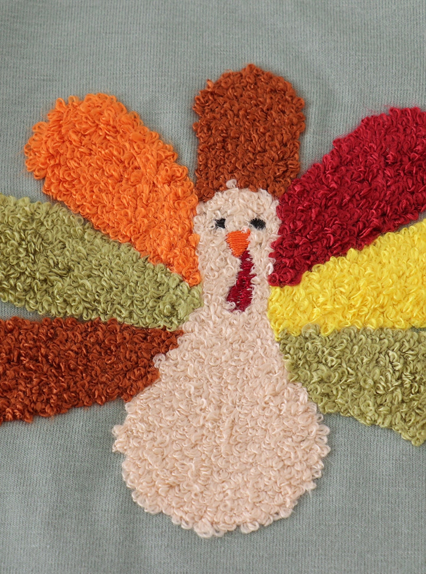 Sage Turkey French Knot Bubble