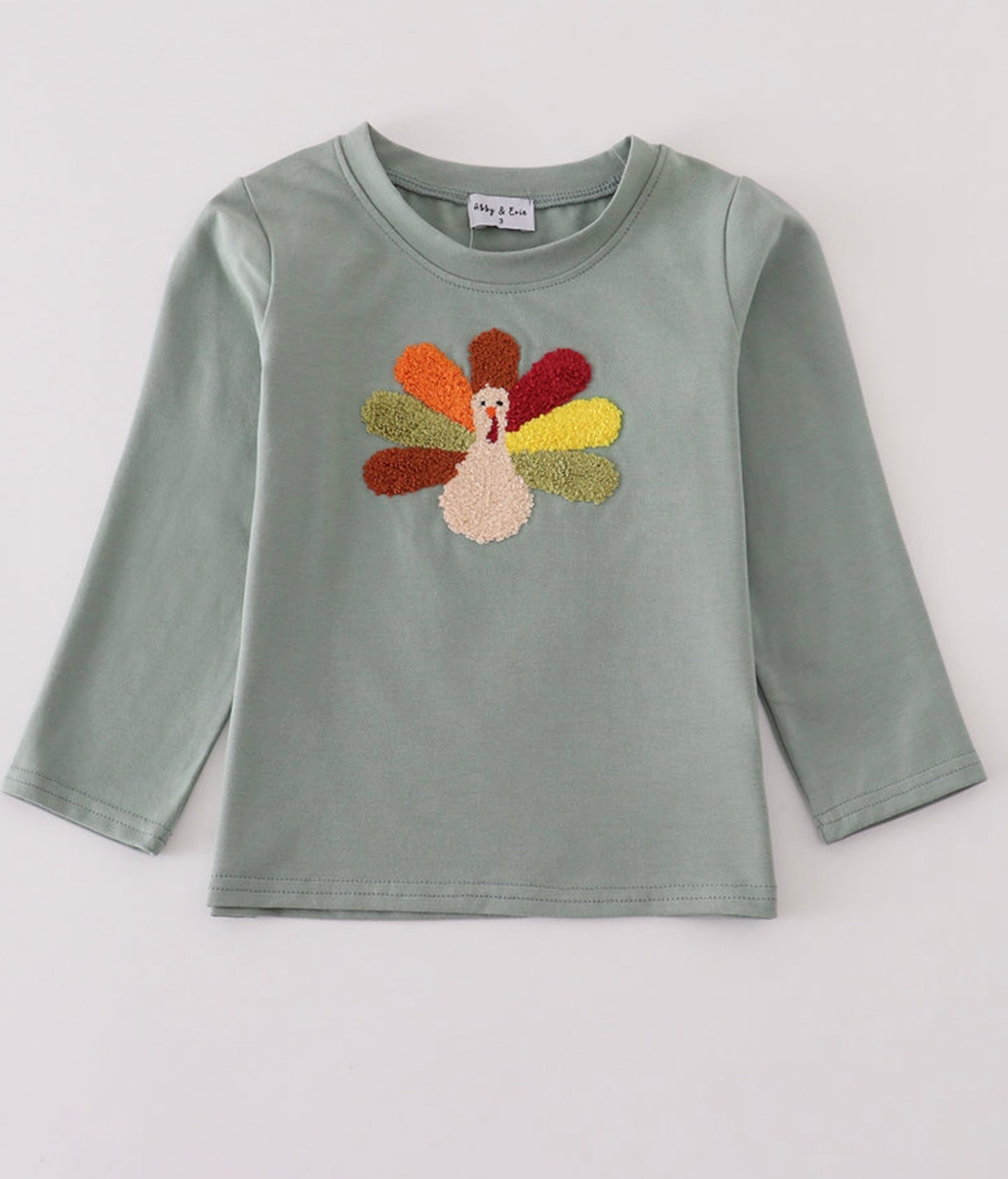 Sage Turkey French Knot Shirt