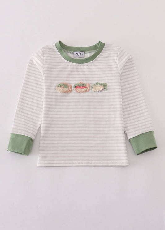 Fish French Knot Long Sleeve Shirt