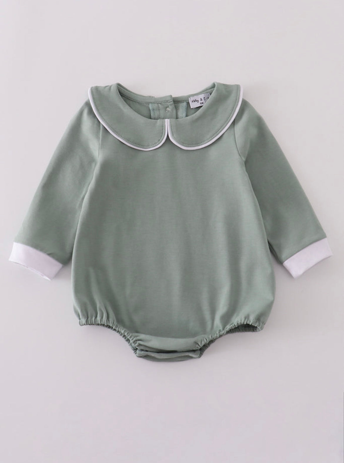 Sage long sleeve boy bubble