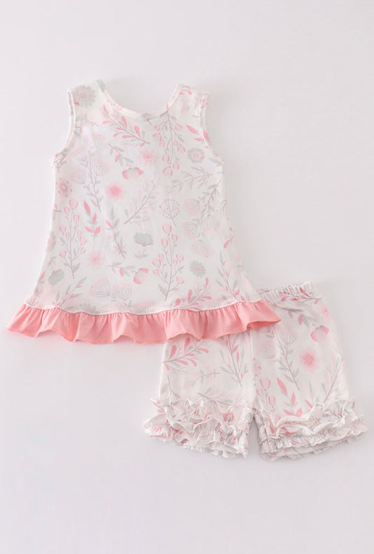 Blush Meadow Ruffle Swing Back Set - 1002