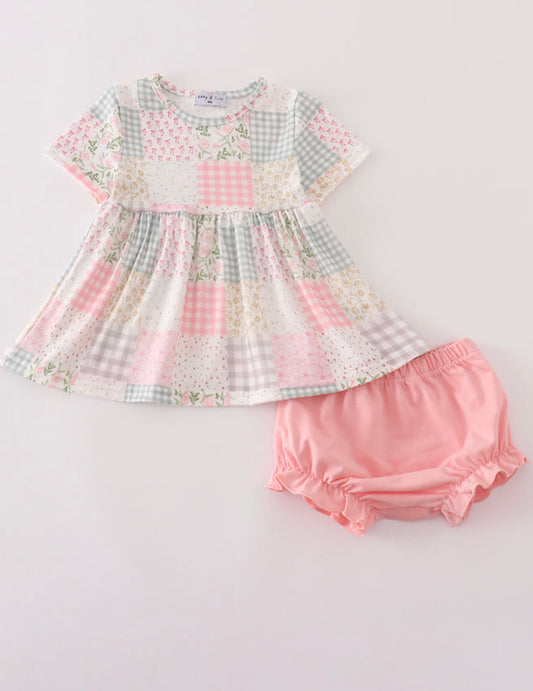 Pastel Patchwork Bloomer Set