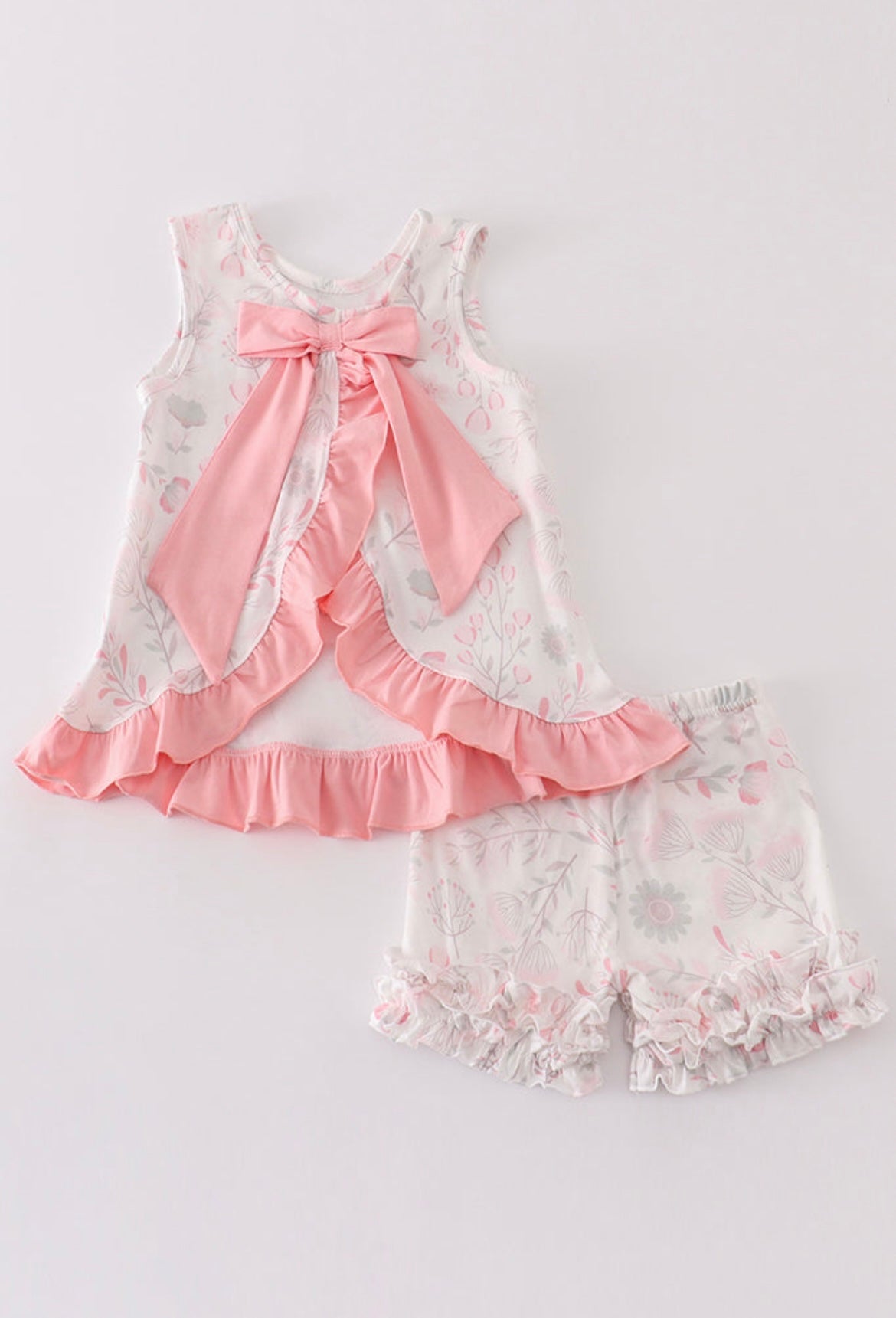 Blush Meadow Ruffle Swing Back Set - 1002