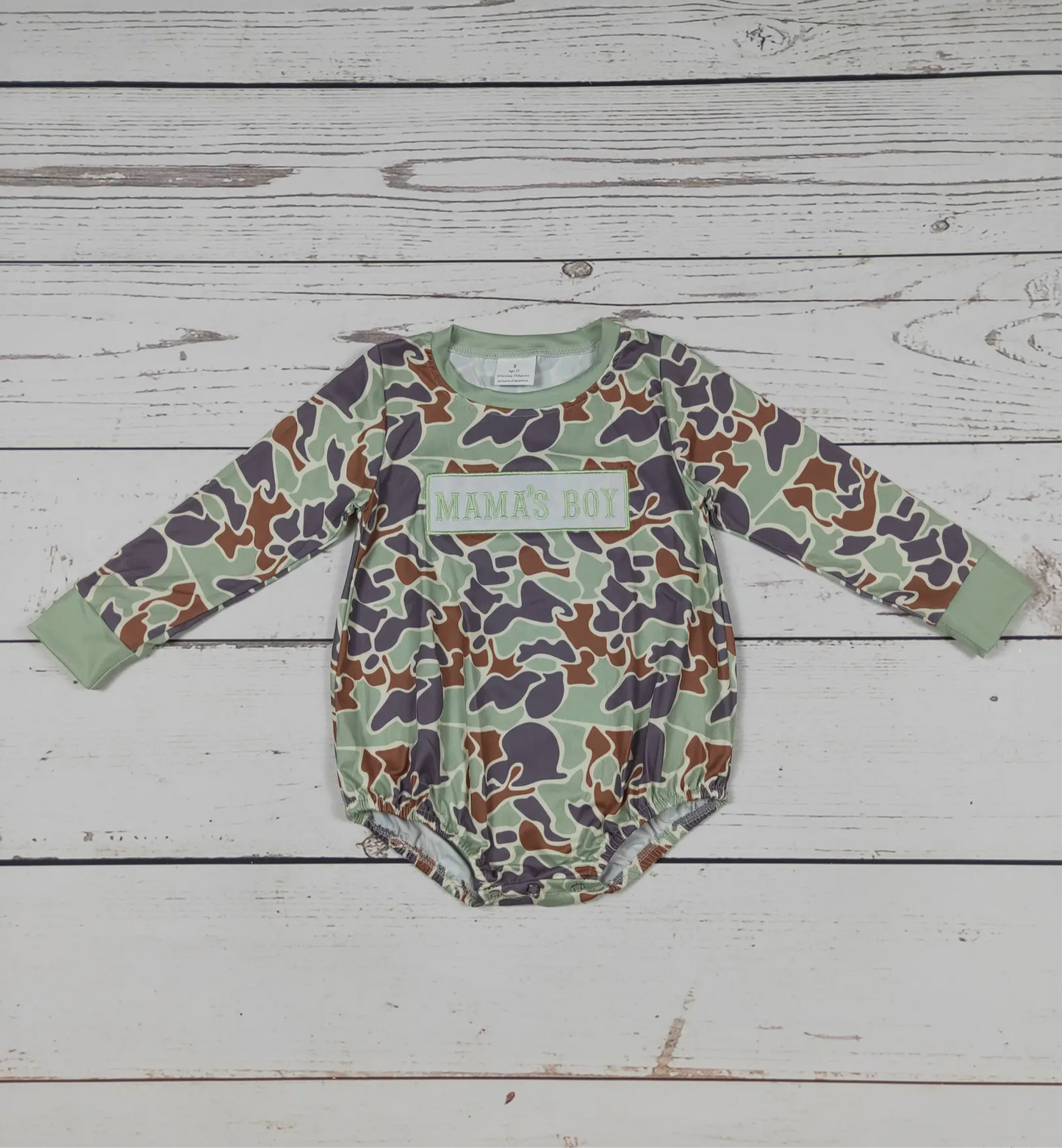 Mama’s Boy Appliqué Camo Bubble