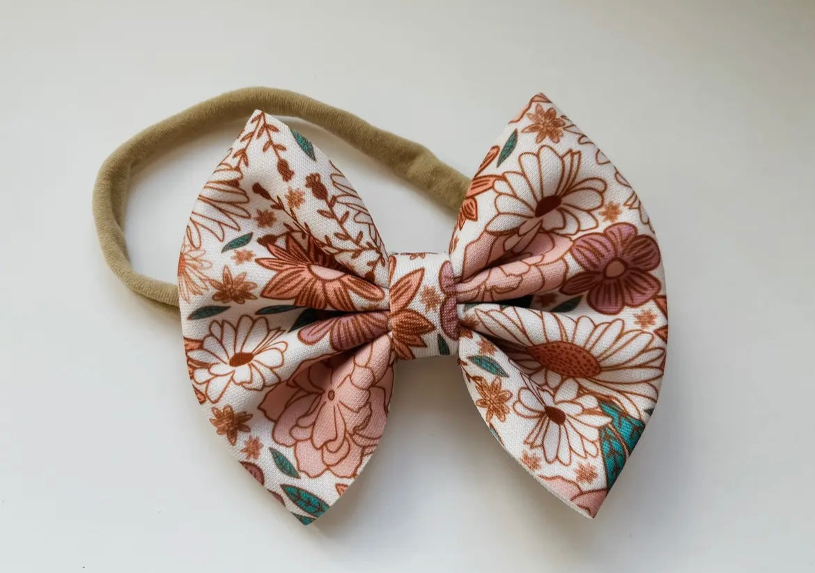 Floral Bow Headband