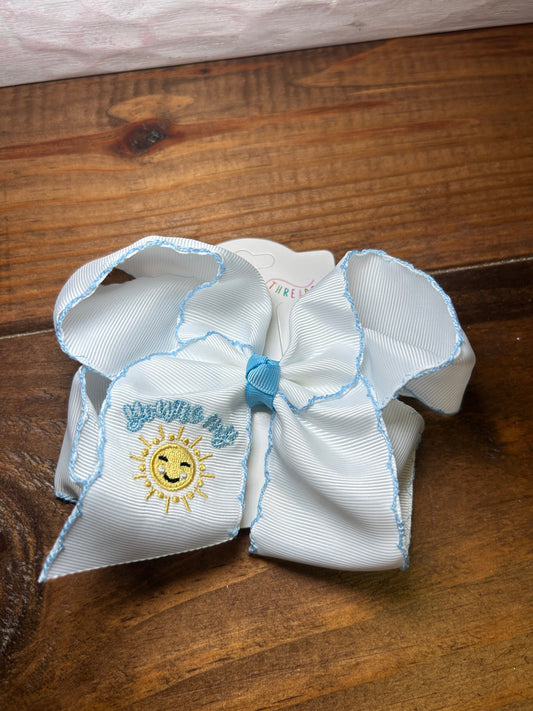 You’re My Sunshine Embroidered Bow